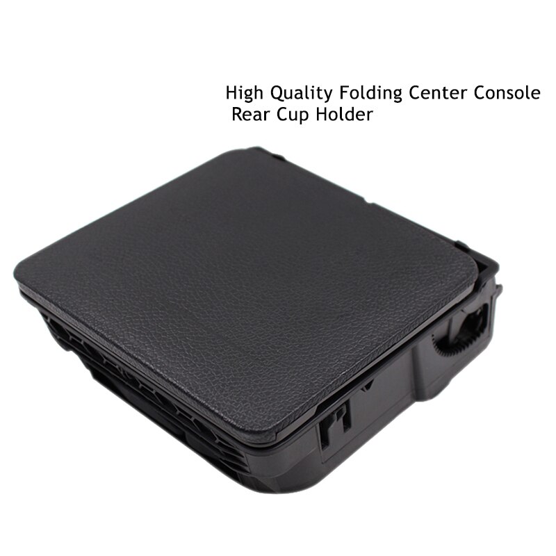 Compartimento central plegable para Volkswagen Golf 5 y 6, portavasos trasero, color negro, 1K0862532, 1K0862533
