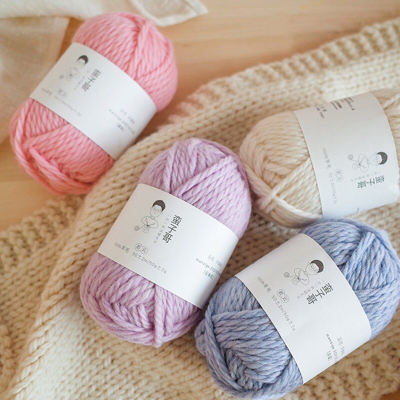 1pc 50g Thick Wool Yarn for Knitting Fine Worsted Blended Crochet Yarn Knitting Sweater Scarf
