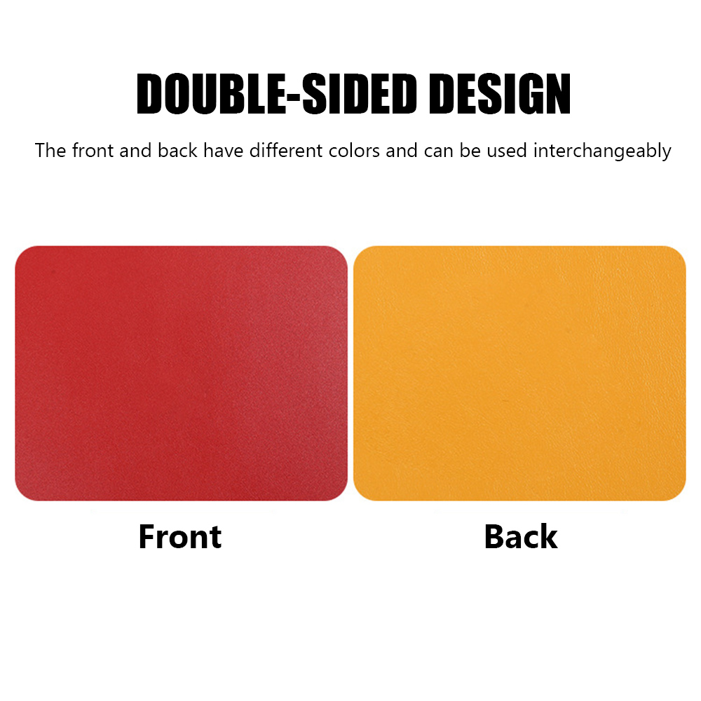 23 X 20cm Double-sided Mouse Pad Leather Gaming Mice Mat Desk Cushion Anti-slip Comfortable For Laptop PC MacBook