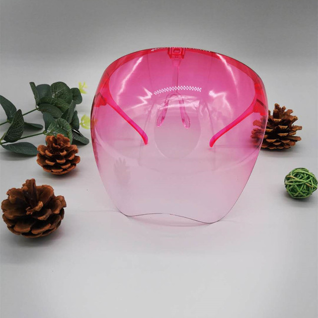 Solglasögon herr cykelglasögon damer ansiktsskyddsglasögon helmaskerade sfäriska linser stänkskyddande skyddsglasögon: Rosa