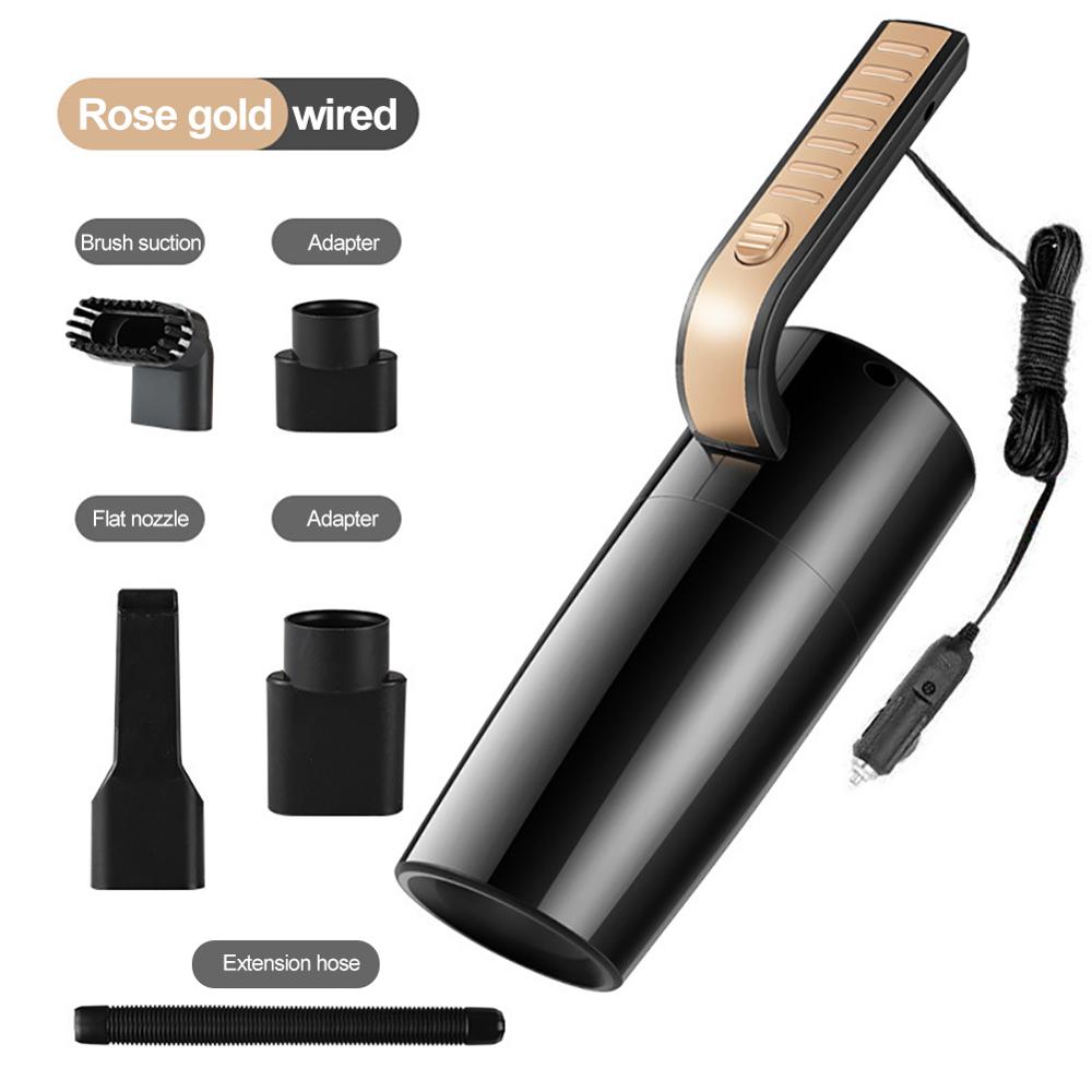 120W 12V 4500Pa Hoge Zuigkracht Auto Stofzuiger Draagbare Handheld Stofzuiger Nat Droog Tweeërlei Gebruik stofzuiger Voor Car Home: gold