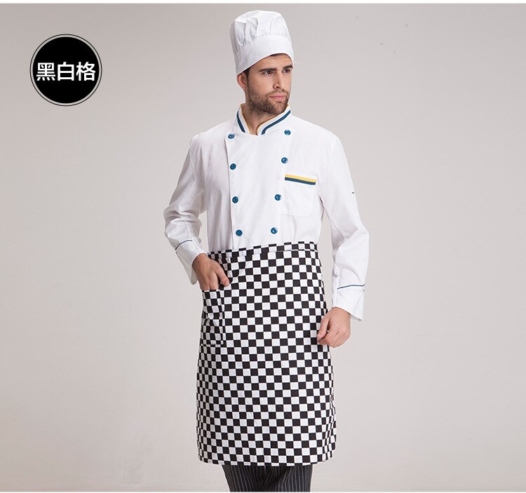 Delantales de Chef para restaurante, cocina, camareros, prons, pick color: Castaño