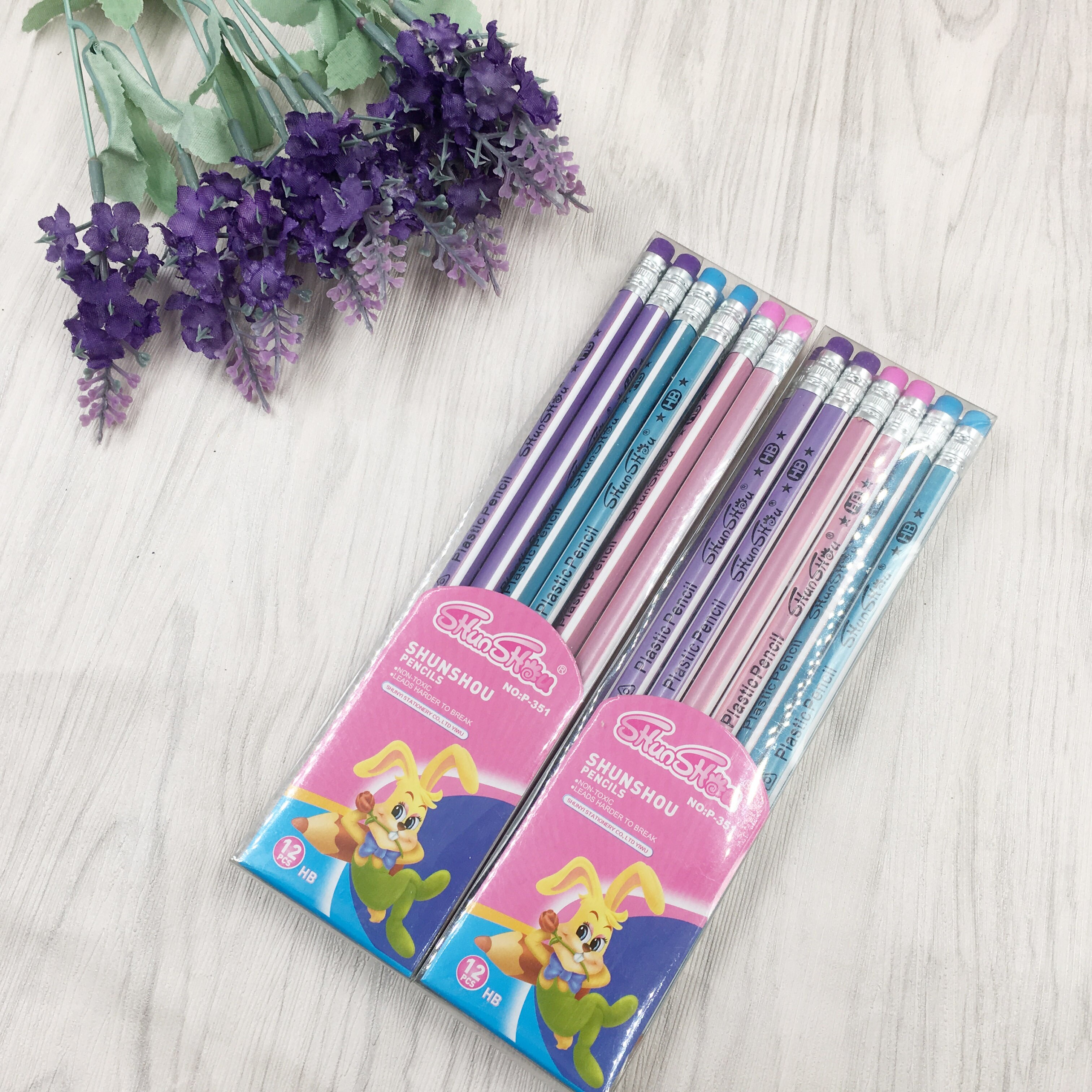 12 stk/parti hb god tegning slik farve tegneserie sød blyant papirvarer til kontor og skoleartikler