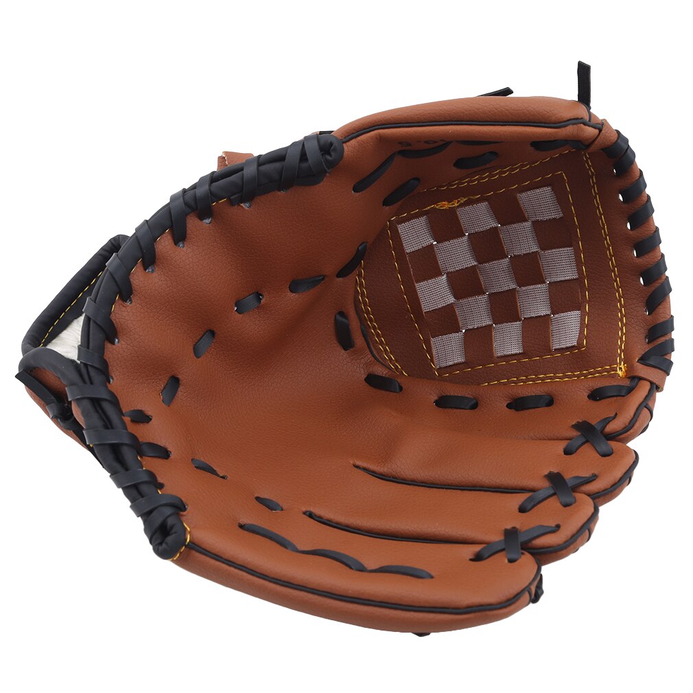 Outdoor Sports Baseball Glove Softball Practice Equipment Size 9.5/10.5/11.5/12.5 Left Hand for Adult Man Woman Training 438306: Brown (10.5)