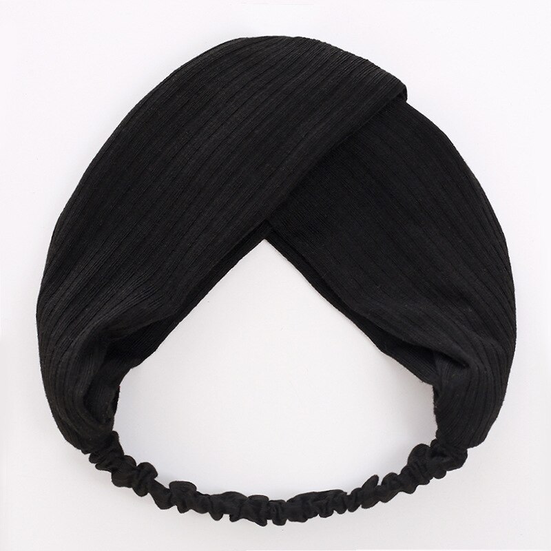 Bohemian Meisjes Haarband Haaraccessoires Cross Top Knoop Elastische Hoofdbanden Voor Vrouw Zachte Effen Kleur Twisted Geknoopt Hoofdband: PZ13