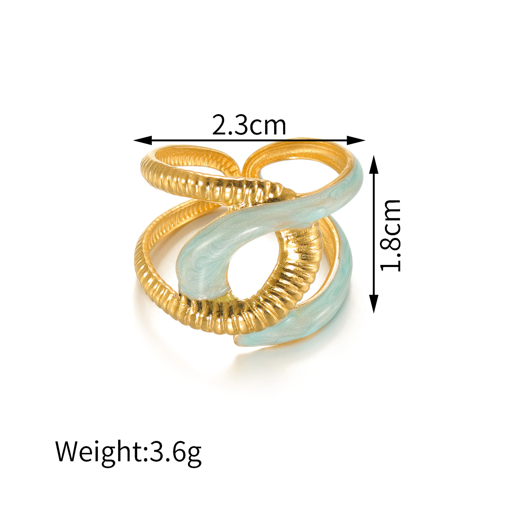 Freeteeme-Bague goutte d'huile de carillon pour femme, matiques plaquées or réglables, acier inoxydable, accessoires pour vous, de bijoux,