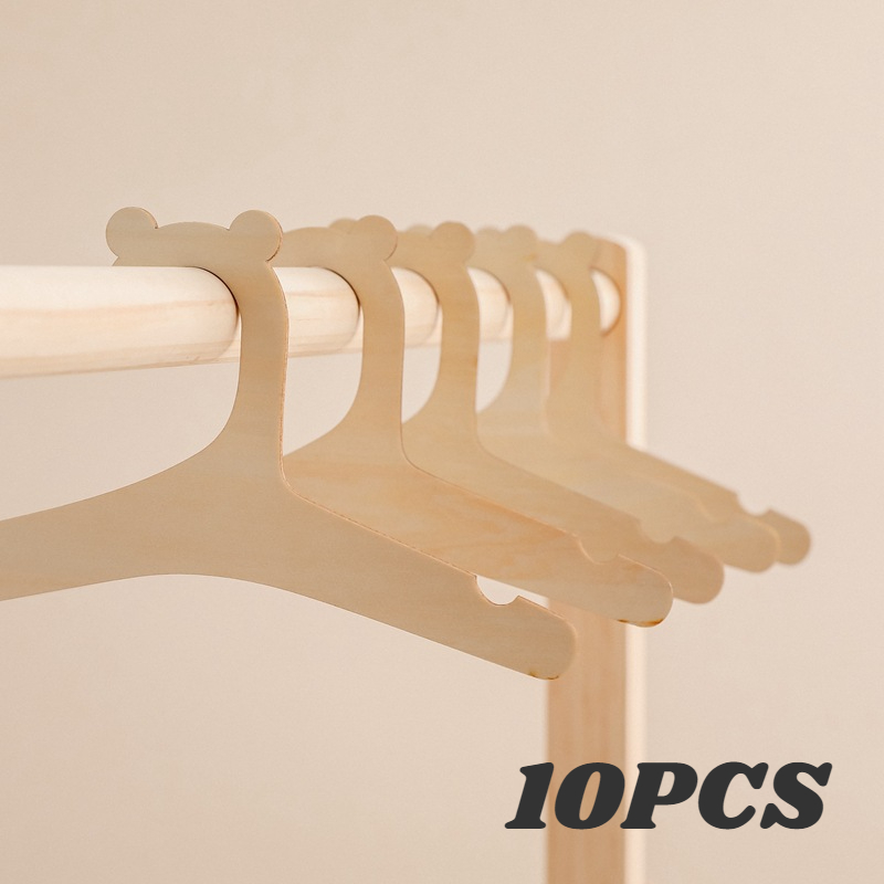 Mini cintre en bois pour vêtements de bébé, 5/10 pièces, , décor pour chambre de princesse, chambre de petite fille, pour enfants