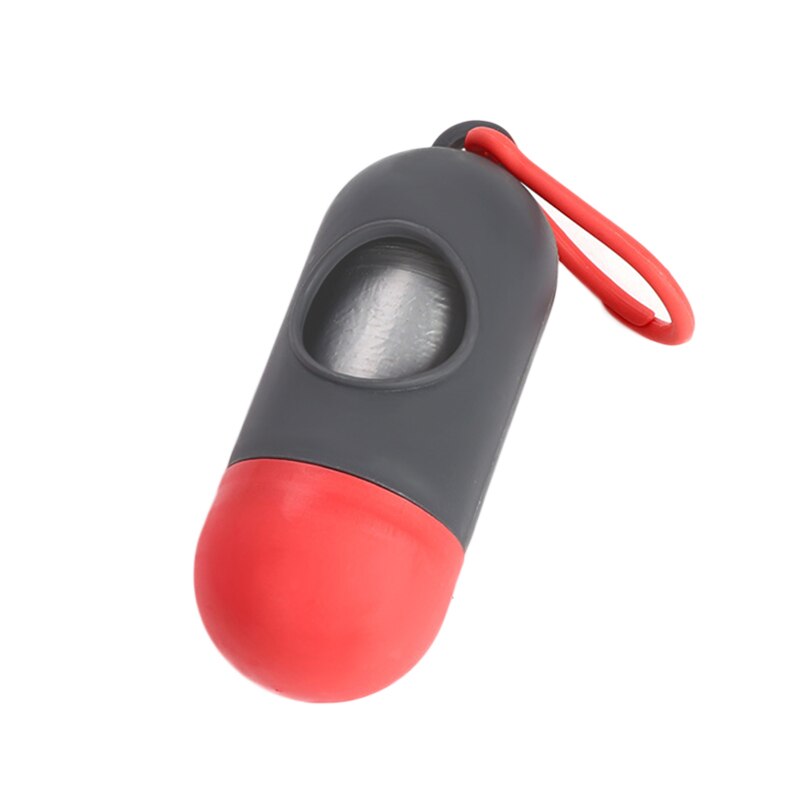 Newly Pet Garbage Bag Storage Box Case Clean Waste Stool Carrier Holder Durable Pill Shape FIF66: Black