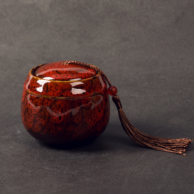 Huisdier As Urn Handgeschilderd Keramiek Urn Crematie Huisdier Vogel Ash Holder Begrafenis Thuis: L Red