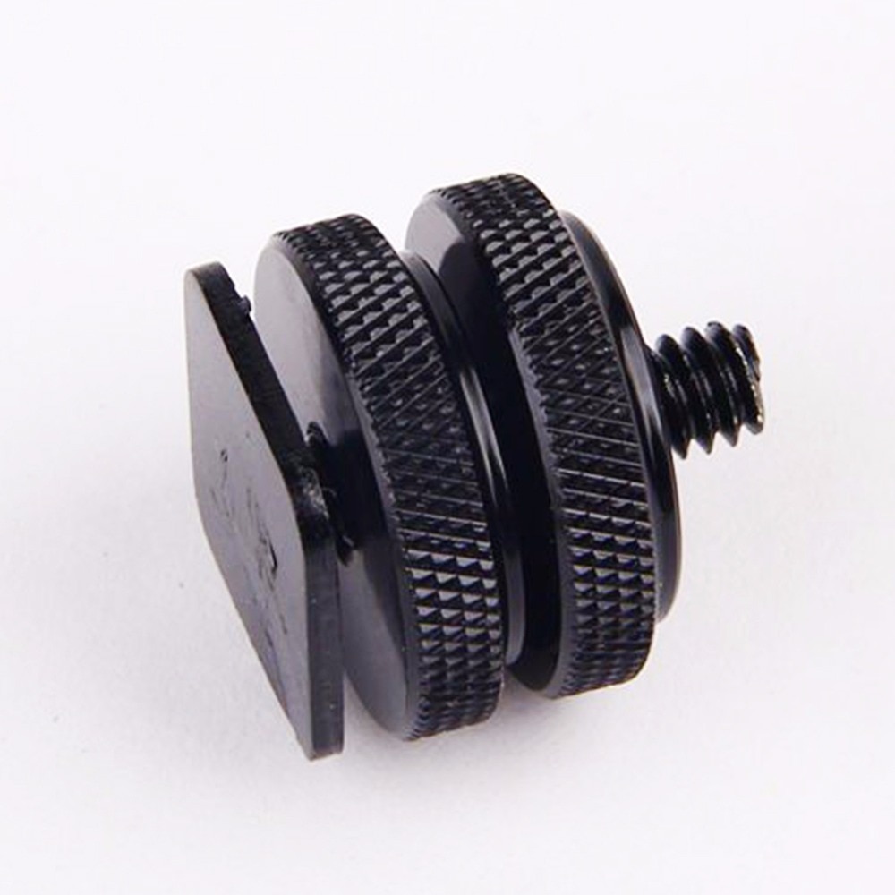 Professionele 1/4 "Dual Nuts Statiefring Schroef Flash Camera Shoe Adapter Statief & Accessoires VCZ49