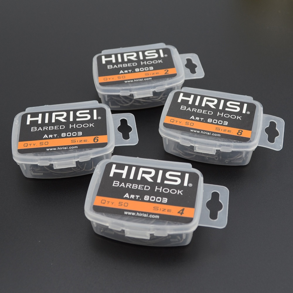 100Pcs Coating High Carbon Rvs Prikkeldraad Karper Vishaken Pack Met Retail Originele Doos 8003
