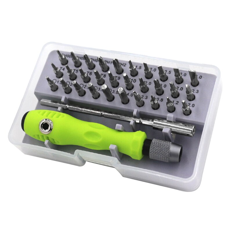 11 In 1 Cell Phones Opening Pry Repair Tool Kits Smartphone Screwdrivers Tool Set Mobile Phone Repair Tools: 32 in 1 green