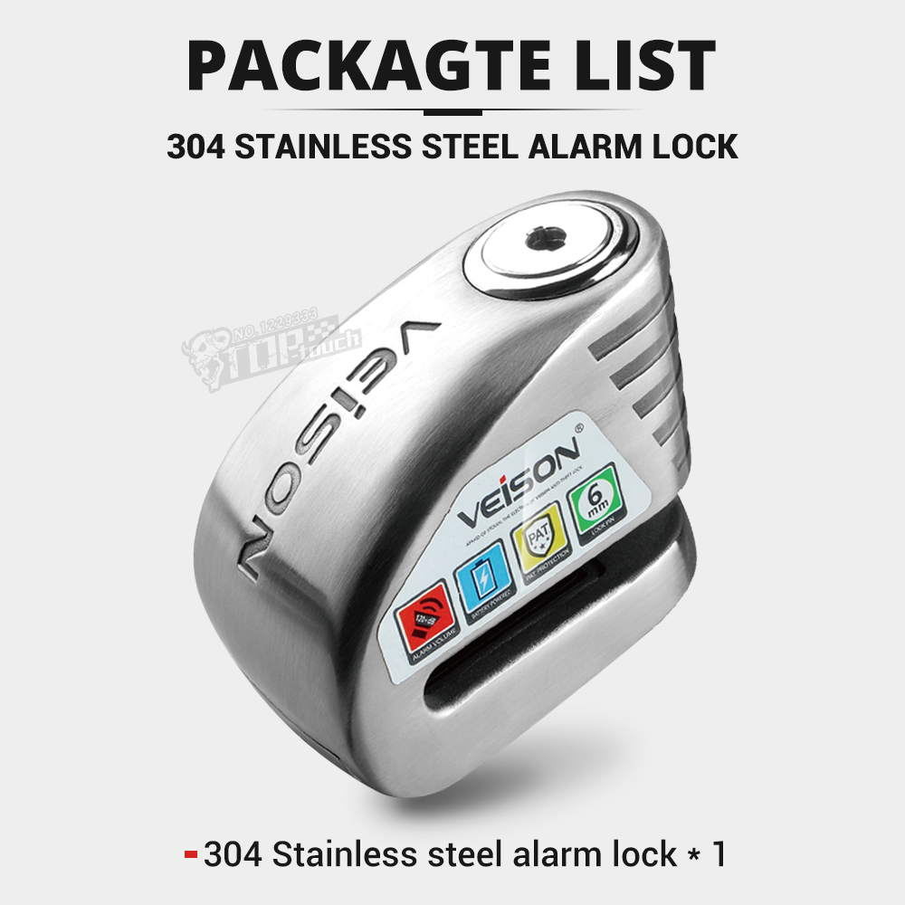 VEISON Moto Lock Bike Alarm Lock impermeabile Scooter Disc Locks avvertimento sicurezza antifurto bicicletta Para Moto Alarma Moto
