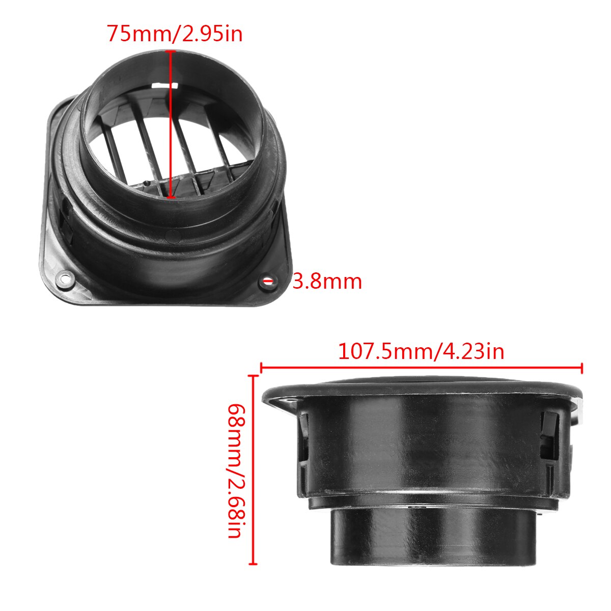 Mayitr 75mm Plastic Car Warm Air Vent Outlet Air Heater Ducting For Eberspacher For Webasto For Propex