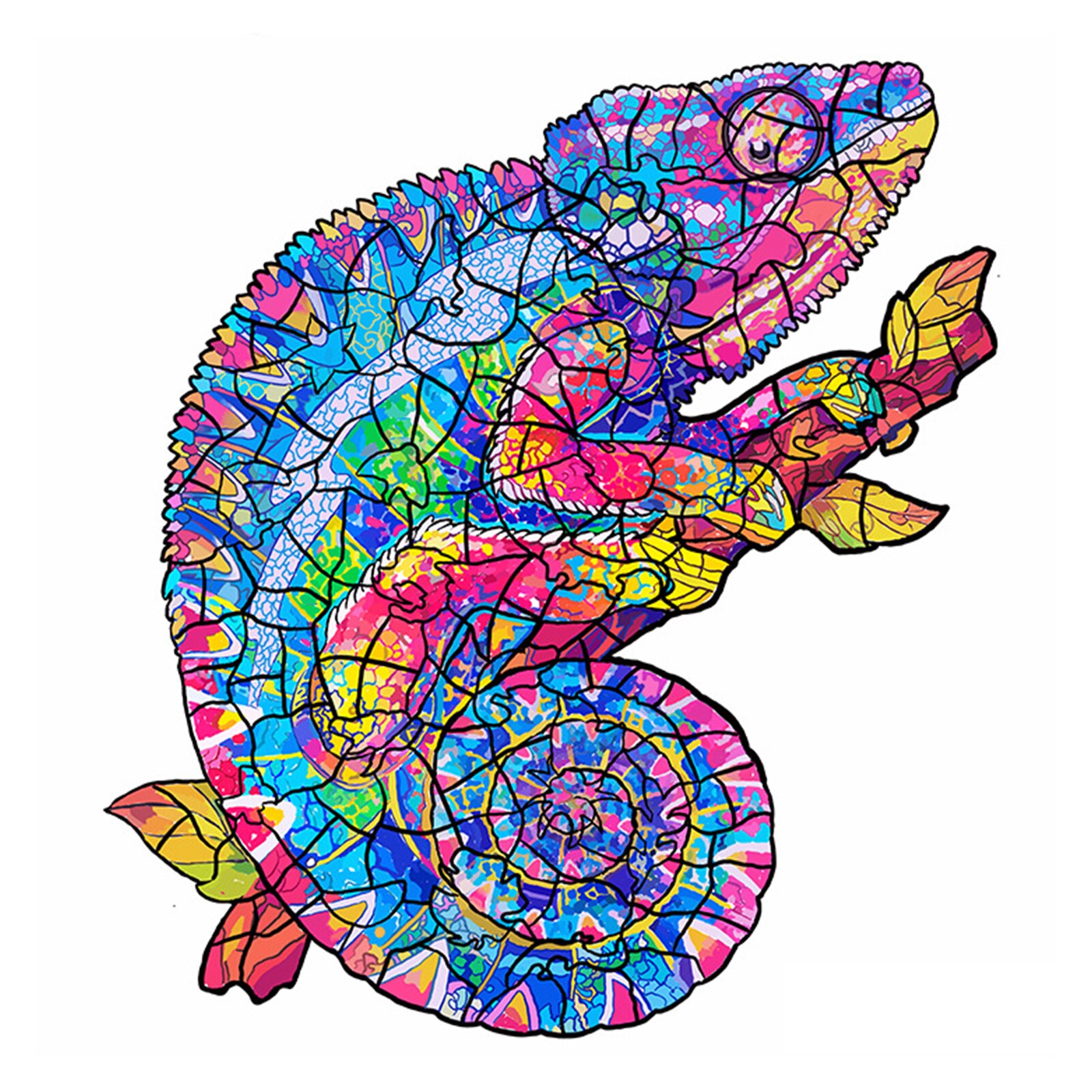 Houten Puzzel Dieren Vos Kat Leeuw Wolf Puzzel Speelgoed Elk Stuk Is Cartoon Dier Houten Puzzel Voor Volwassenen Kids speelgoed: 10