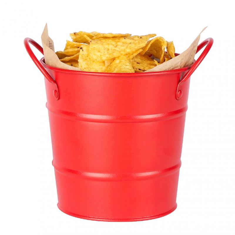 600ml Bar Ice Bucket Seafood Bucket Coffee Shop Mini Fries Binaural Snack Ice Bucket Fried Chicken Bucket Multi-function