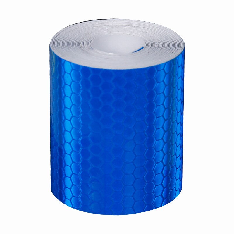 5cm * 100cm cinta reflectante coche decoración pegatinas de advertencia de coche de seguridad de reflexión de la cinta película de Reflector pegatina para autos estilo: Blue