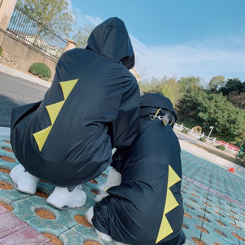 thumbnail image 2 of Pet Dog Raincoat,Hooded Waterproof Rain Jacket With Reflective Strip Poncho Coats For Puppy Small Medium Large Dog Red M 2 of 14