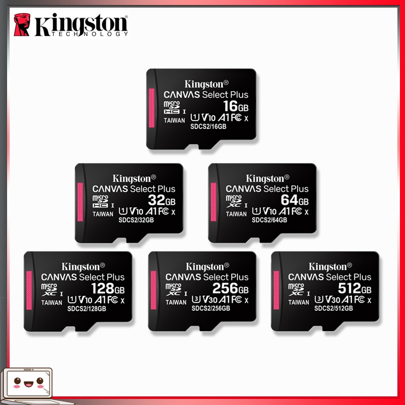 Kingston-tarjeta Micro SD Original, 16GB, 32 GB, 64GB, 128GB, 256GB, 512GB, adaptador de tarjetas Microsd,