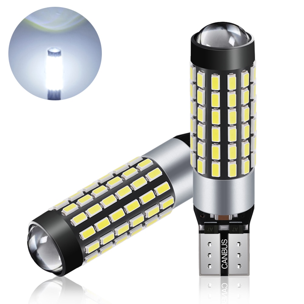 Jiachi 2 stk/parti  t10 led lampe til biler  w5w canbus 194 168 5 w 5 501 auto clearance parkeringslys 78 chips highlight hvid  dc12-24v