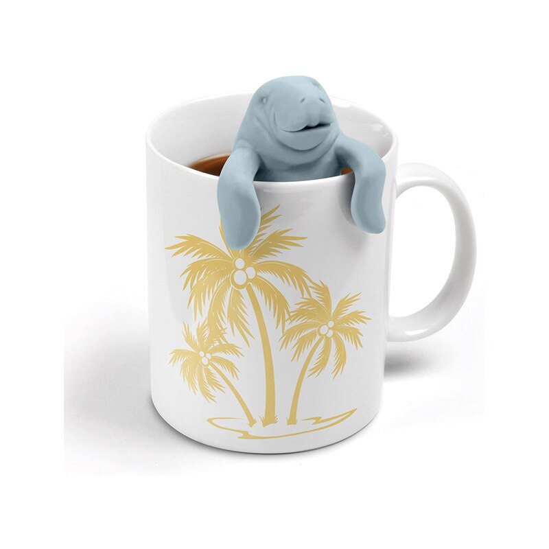 Infuseur à thé en Silicone réutilisable, , pour chat, chien, dinosaure, éléphant, écureuil, filtre à herbe et à feuilles: seal