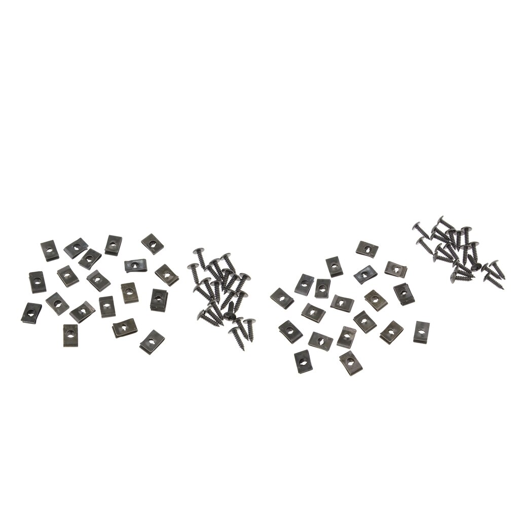 40x metalbeslag u-type clips og skruer holdernitter til bilkofanger