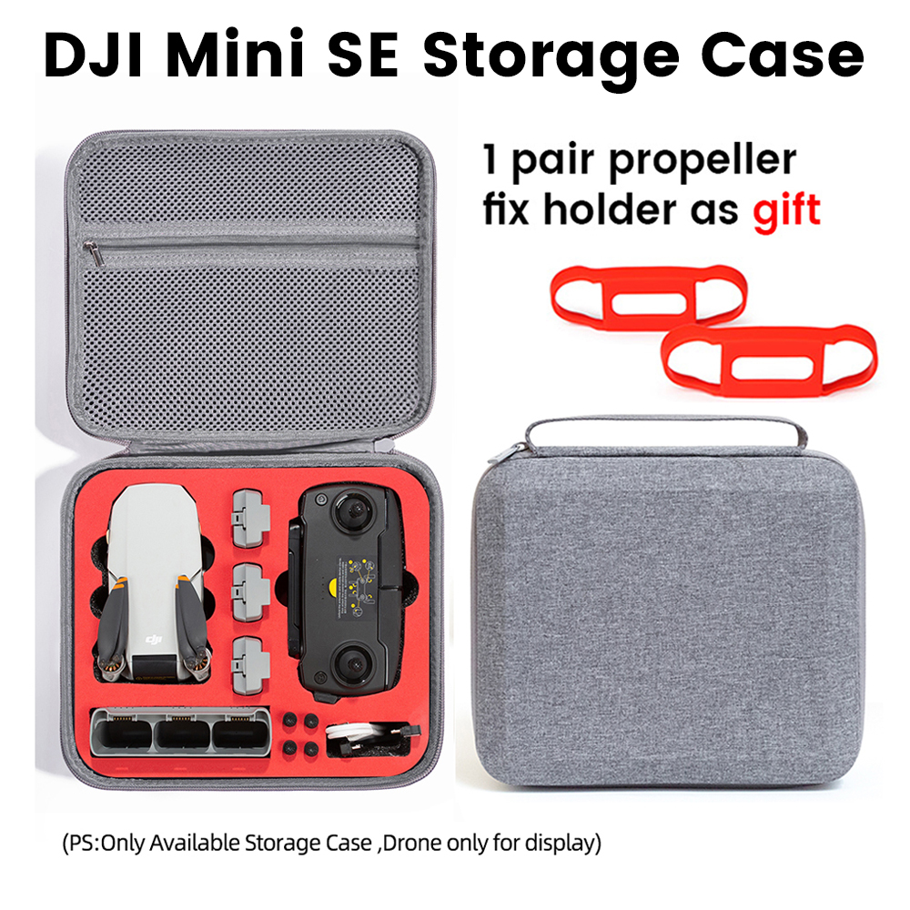 Dji mini se opbevaringstaske rejse vandtæt bæretaske bærbar boks skuldertaske til dji  om 5/ mini 3 pro drone tilbehør: Type 5 rød liner