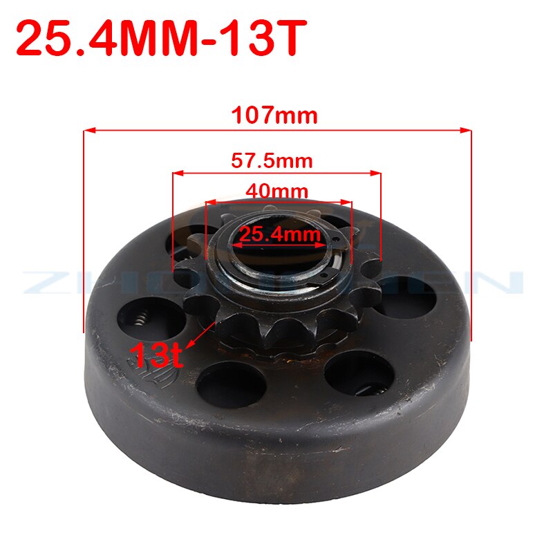19mm 20mm Kreisel Automatische Kupplung 3/4 &quot;10&quot; 11 &quot;12&quot; 13 &quot;14&quot; 18Zahn 420\35\428 kette für gehen Kart Spaß Kart Minibike Motor-: 25.4MMx13t