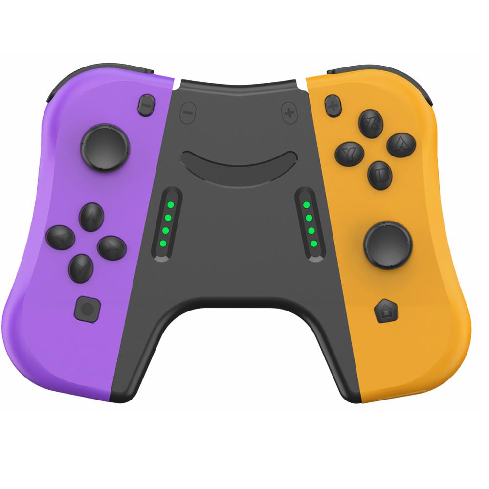 O controlador sem fio de 14 cores para o interruptor de nintend que inclui funções da vibração e do sensor pode ser usado com fio e bluetooth: Purple orange