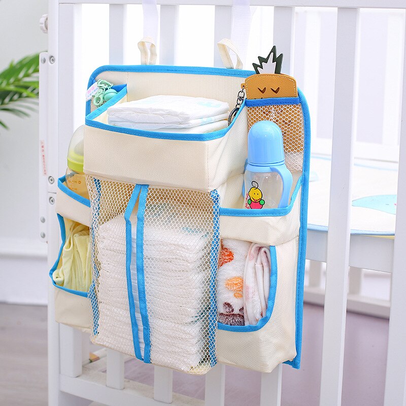 AMTOY Baby Neugeborenen Bett Lagerung Organizer Krippe Hängen Lagerung Tasche Caddy Organizer Für Baby Wesentliche Bettwäsche Set Lagerung Tasche