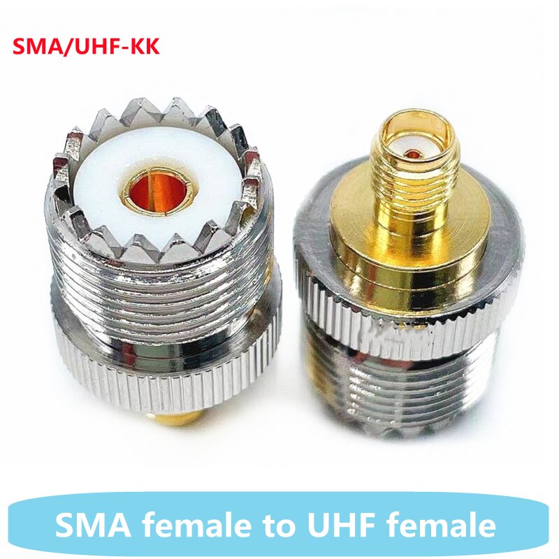 1 stk uhf-sma adpater sma hann hun til uhf  pl259 hann hun  so239 plugg rf koaksial adapter kontakt radio uhf-jk til sma-jk: Sma-k til uhf-k