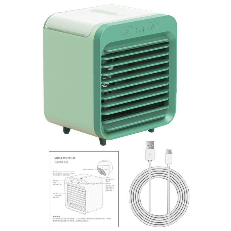 Draagbare Airconditioner Ventilator Kleine Verdamping Luchtkoeler Luchtbevochtiger Luchtreiniger Mini Cooling Verneveling Bureau Ventilator