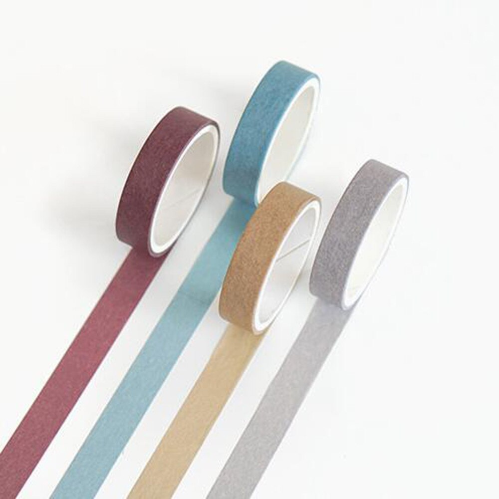 Basic Style Grid Pure Color Washi Tape Set DIY Scrapbooking Sticker Label Masking Tape School Office Supply: C