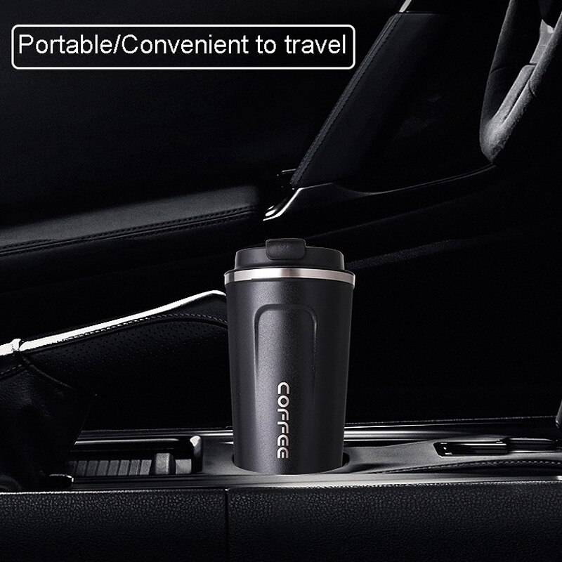 380/510ml 304 rostfria kaffemuggar tumblers kopp med lock vakuumisolering kaffe resemuggar bil termoskopp drickskopp