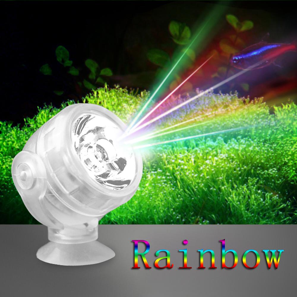 Mini foco LED impermeable para acuario, luz sumergible para pecera, lámpara de iluminación subacuática, suministros para mascotas, 1W: colorful lighting