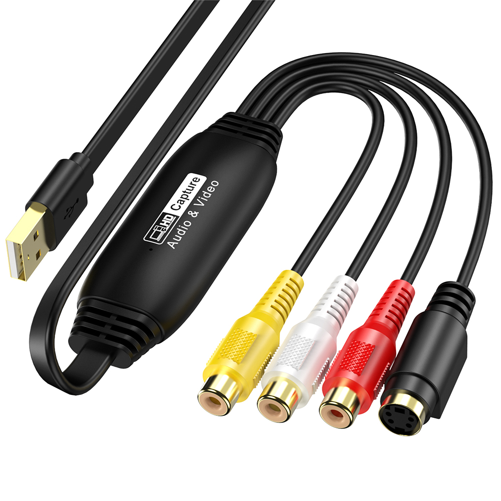USB Video zu erfassen Karte VHS VCR TV DVD Video Audio- Konverter USB zu AV Video zu erfassen Adapter für /PC