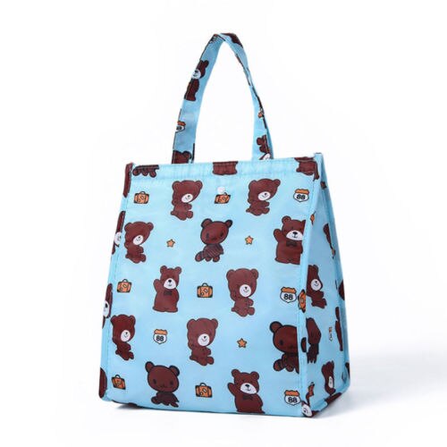neue Flamingo Tragbare Isolierte Thermische Kühler Mittagessen Kasten Tragen Tote Picknick fallen Lagerung Tasche: Blau
