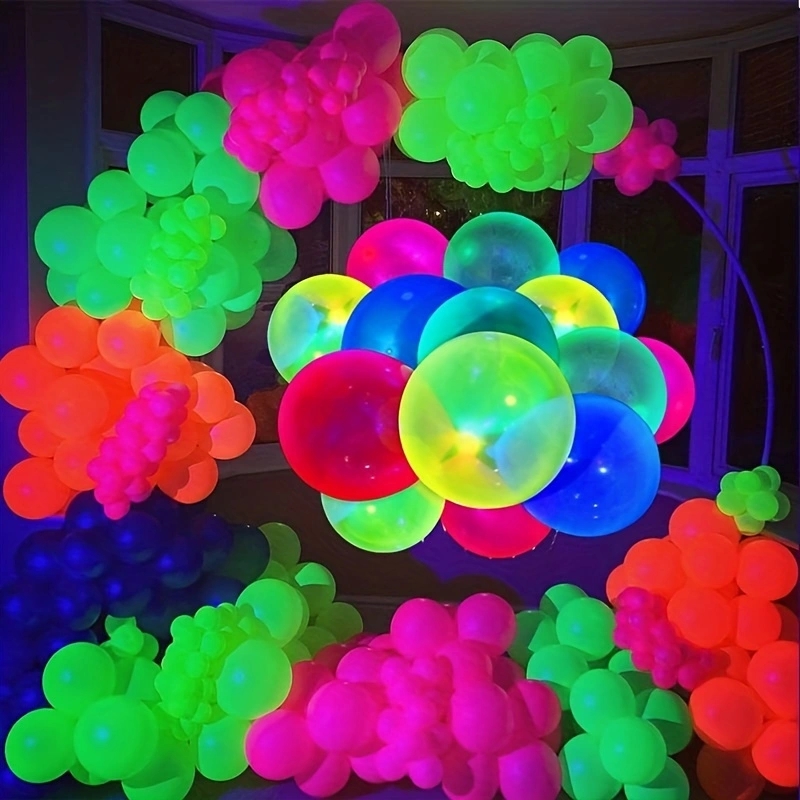 20 Stück Party-Luftballons, UV-Schwarzlicht, reaktive Neon--fluoreszierende Luftballons, leuchtet Ich bin Dunkeln, Ballon für Erwachsene, Hochzeit, Hallowe