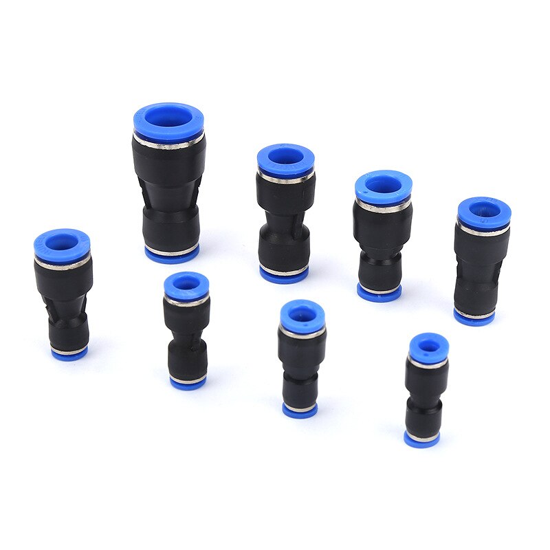 4mm 6mm 8mm 10mm 12mm 14mm 16mm Hose Tube Union Straight Reducer One Touch Air Pneumatic Push In Pipe Fitting Quick Connector