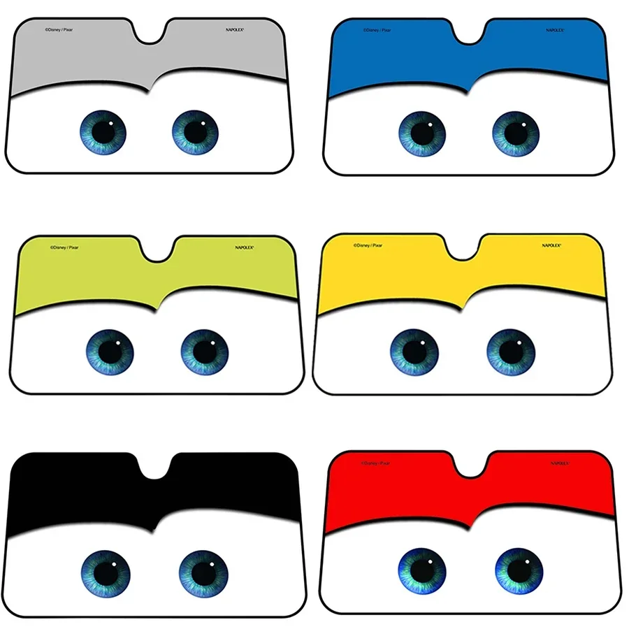 Auto Zonwering 4 Kleuren Ogen Verwarmde Voorruit Zonnescherm Autoruit Voorruit Cover Zonnescherm Auto Zonneklep Auto-covers
