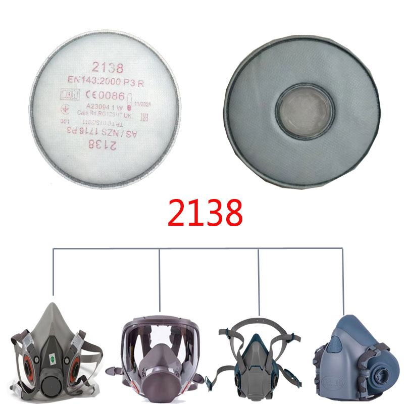 2138 Filtro de partículas P3 R con nivel de consumo para máscara antipolvo respiradora serie 3m 6800 7502 6200