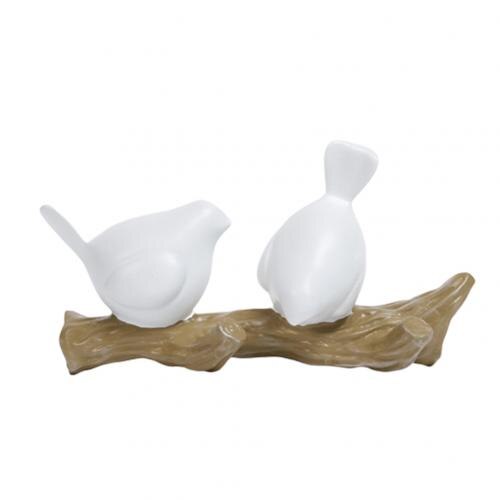 Wall Decorative Hooks Resin 2/3/4 Birds Door Hangers Wall Decorations Hooks Hat Scarf Key Hanger Hooks Wall Hanging Hooks: White 2 Birds