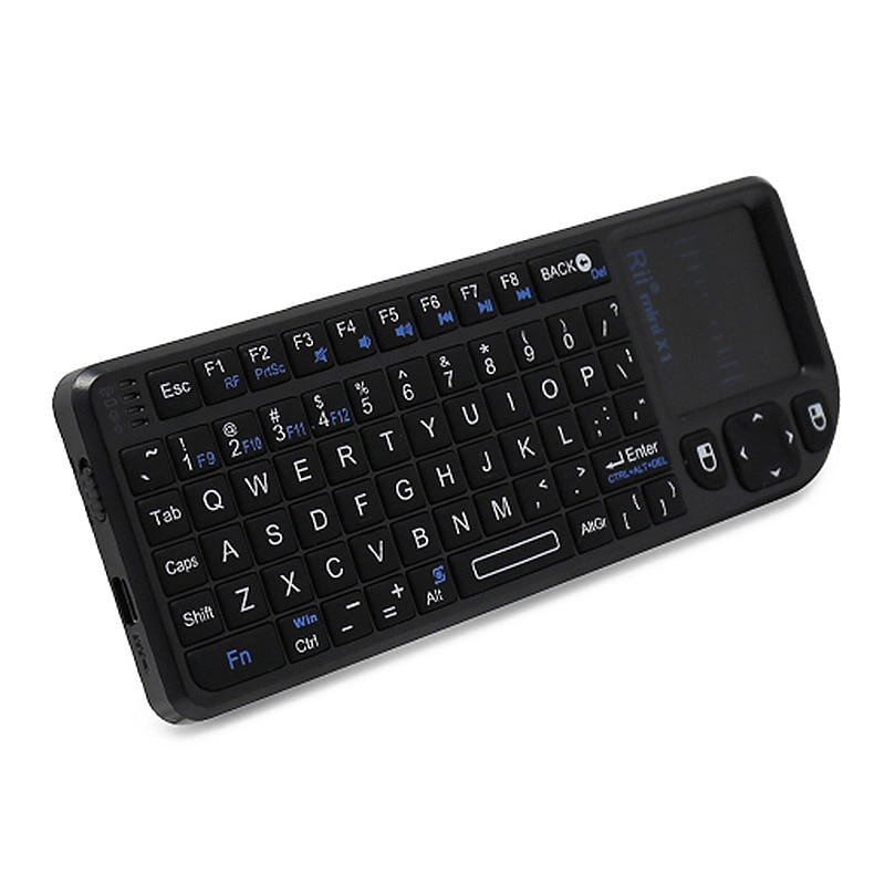 Rii mini  x1 trådløs tastatur mus til touchpad notebook smart tv htpc android