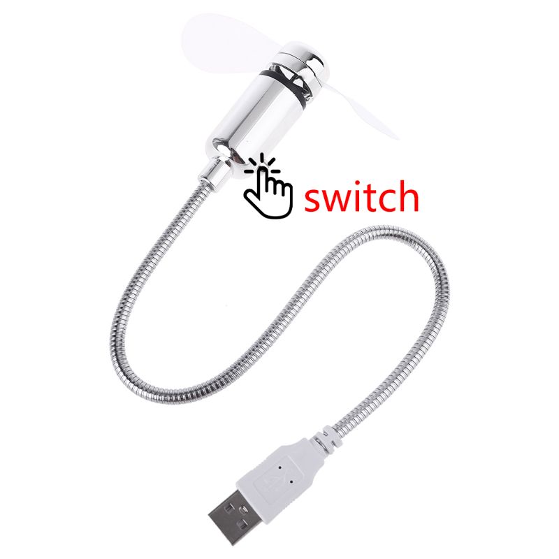 USB-Powered Portable Mobile USB Fan Mini Gooseneck Fan For Laptop Office Home Travel (1 PACK)