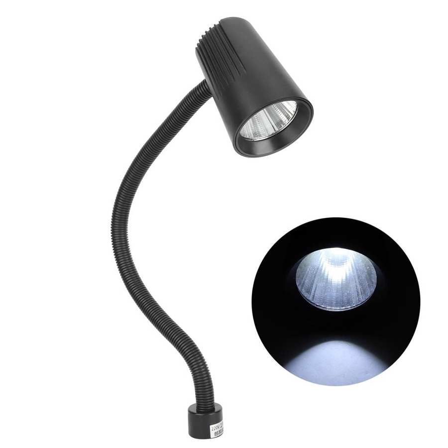 AC 100-220V 20W LED Sewing Machine Light Flexible Gooseneck With Magnetic Base For CNC Lathe Tool Woek Table Lamp