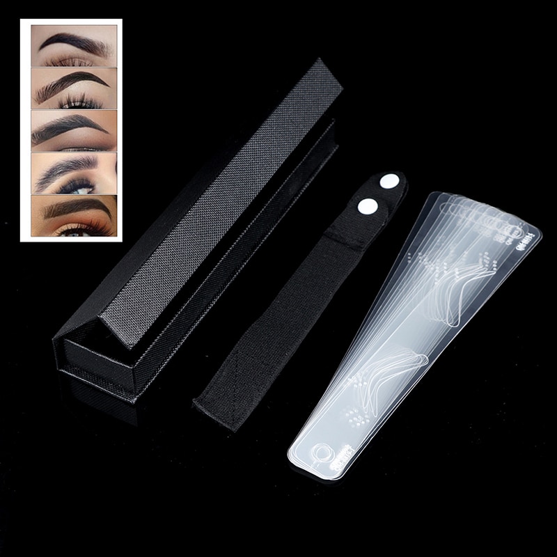 12 Stijlen/Set Wenkbrauw Stencils Wenkbrauw Grooming Stencil Kit Vormgeven Sjablonen Diy Gereedschap
