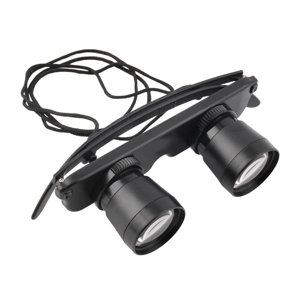 3x28 Magnifier Glasses Style Outdoor Fishing Optics Binoculars Telescope