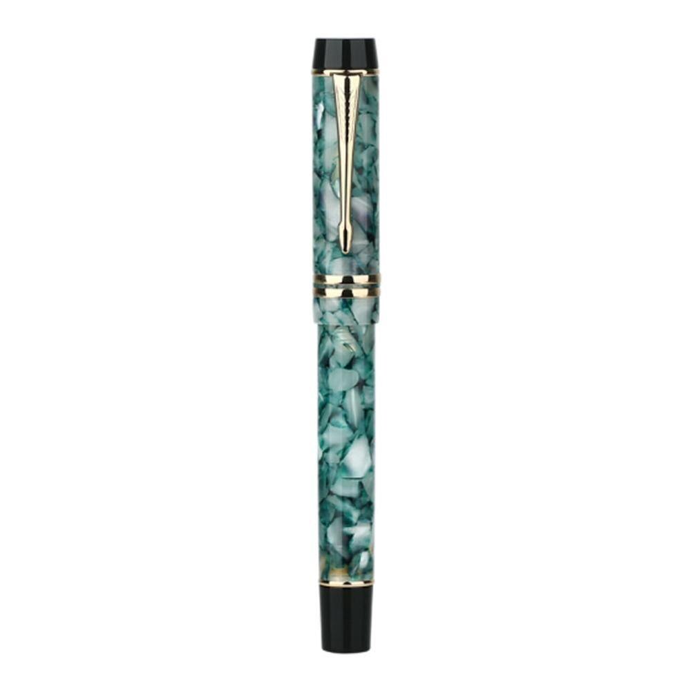 Moonman  m600s checkerboard vulpen iridium fijne flexibele penpunt 0.5mm uitstekende kantoorpen: Smaragdgroen