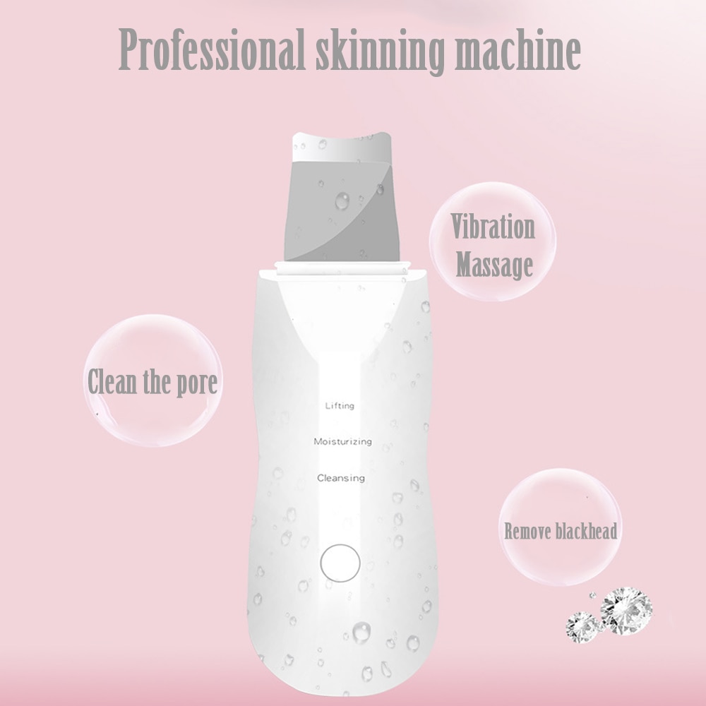 Ikke ultralyd ion dybderensende hudscrubber peeling ansigtsblegning vibrationsmaskine & nano ansigtsmisdamper gratis