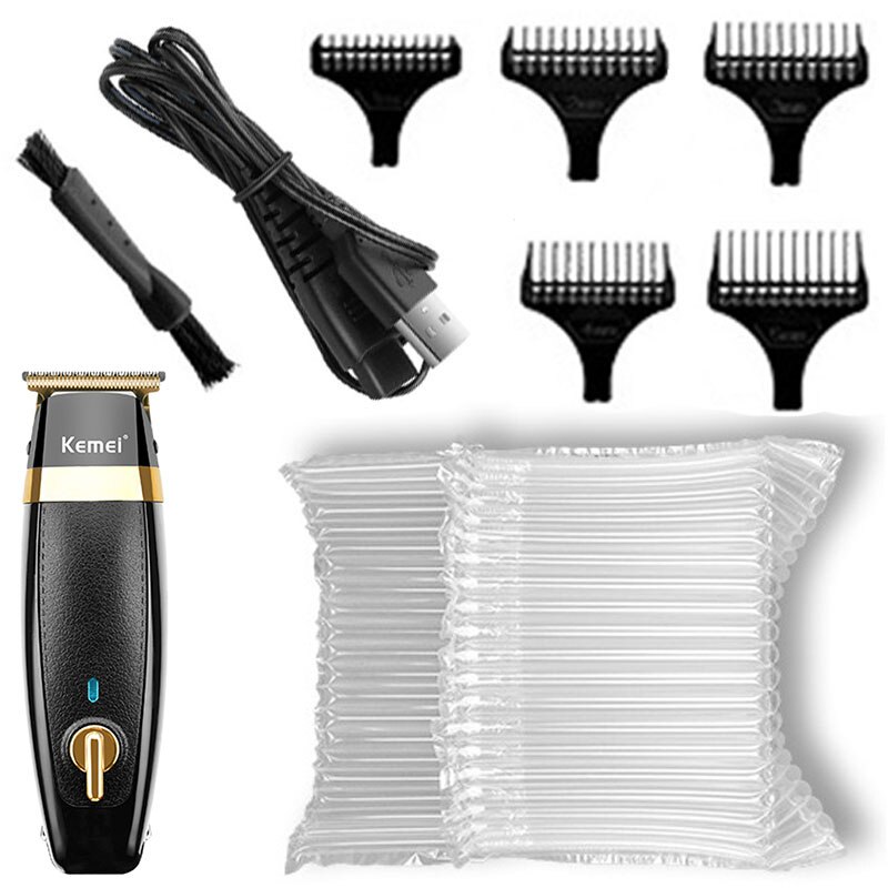 finishing hair trimmer men hair clipper electric rechargeable beard trimmer outliner blade cordless haircut tool: with bubble bag